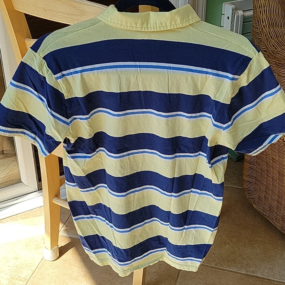 Childrens place yellow striped polo xl/14